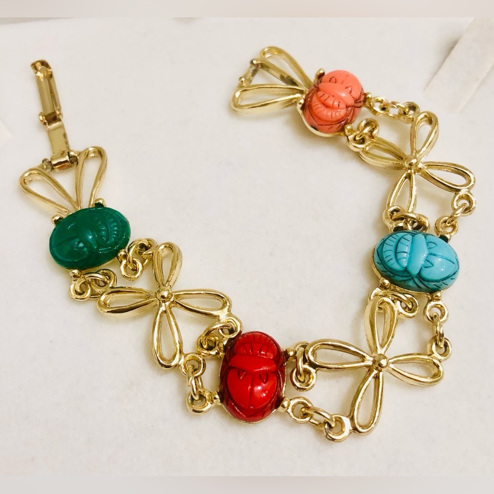 Vintage Scarab Goldfilled  bracelet
